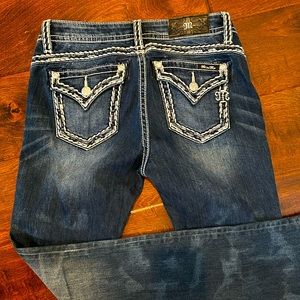 Miss Me Mid Rise Boot cut Style# MS5014SB160 BOOTIE BUSTIN! Size 30